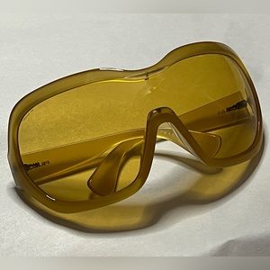 Prada shades authentic spr 050 2011 runway shield shades yellow
